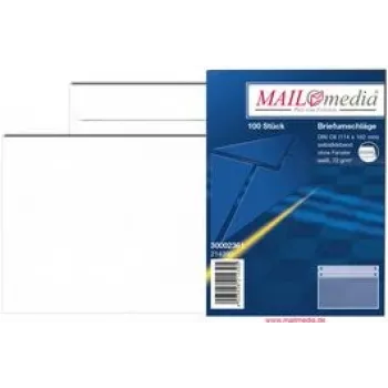 Kuvert MAILmedia Briefumschlag Offset weiß DL selbstklebend 72 g/m²