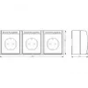 Steckdose CEE 7/3 Busch‑Jäger 2084-0-0712, 2P+E, 16 A, 250 V, IP44, weiß, 222×83×55 mm