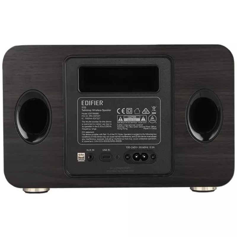 Edifier Tabletop Wireless Speaker | D32 | 60 W | Bluetooth | Schwarz Walnut | Kabellose Verbindung