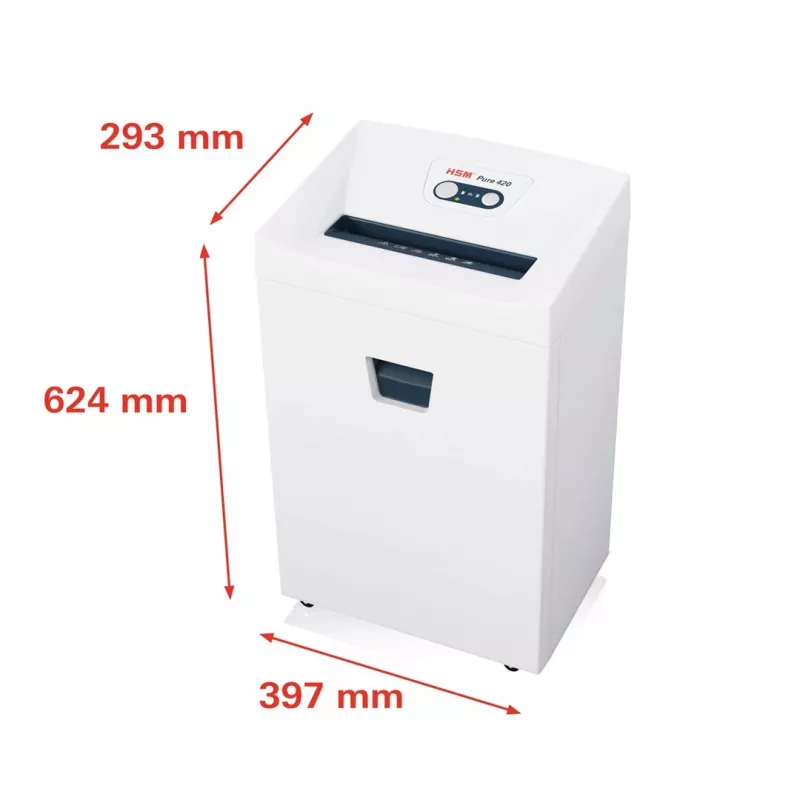 HSM Pure 420 Aktenvernichter, 35 l, 3,9 mm
