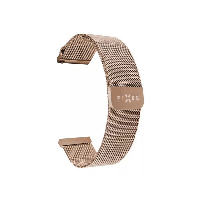 Uhrenarmband FIXED Mesh Strap Fixed 18mm Edelstahl Schnellwechsel Gold