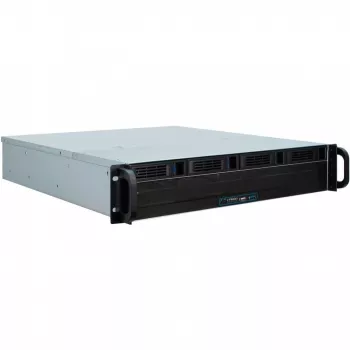 Server Case Inter-Tech 2U 2404L Rack Schwarz, Grau