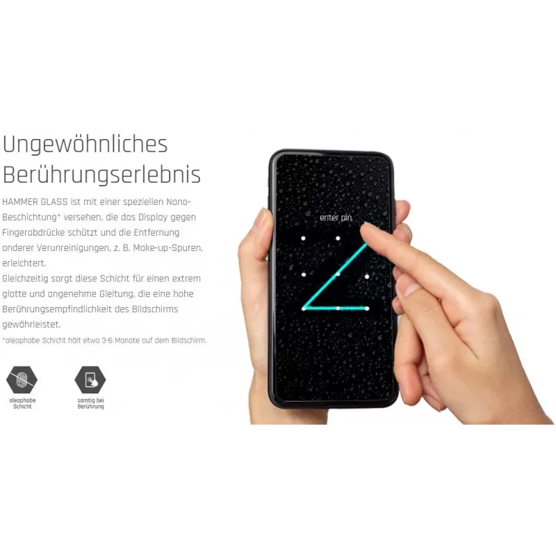 Gehärtetes Glas Displayschutzfolie MYPHONE Hammer Energy 2 9H Härte kratzfest