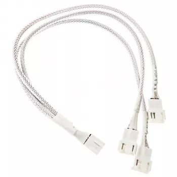 PWM-Lüfter-Y-Kabel Kolink PGW-AC-KOL-160, 35 cm, weiß ummantelt, 1-auf-2-PWM-Anschluss