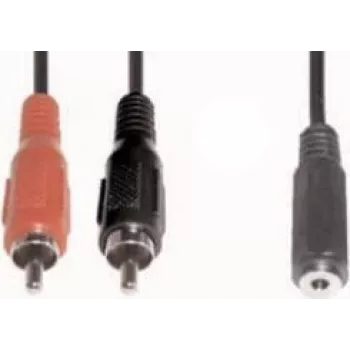 Audiokabel e+p B 132 1,5 m 2xRCA 3,5 mm Schwarz