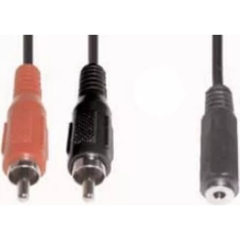 Audiokabel e+p B 132 1,5 m 2xRCA 3,5 mm Schwarz