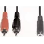 Audiokabel e+p B 132 1,5 m 2xRCA 3,5 mm Schwarz