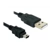 USB-Kabel DeLOCK 82252 USB 2.0 1,5 m USB A Mini-USB B Schwarz