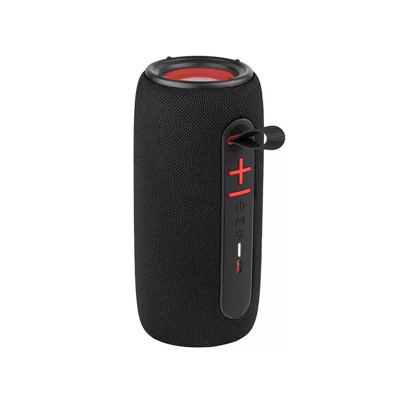 Tragbarer Stereo-Lautsprecher TRACER Stripe Schwarz — 10 W RMS, Bluetooth/kabelgebunden, USB-A & USB-C, MicroSD, integrierter Akku (bis zu 5 h)