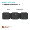 Kabelloses faltbares Ladegerät FIXED FIXFLE-SA-BK 3-in-1 für Samsung – kompaktes tragbares Ladegerät für Telefon, Ohrhörer, Wearables