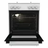 Freistehender Gasherd Gorenje GG6A10WFFM, weiß, 4-Flammen-Kochfeld, 72 L Gasbackofen, Drehregler vorne