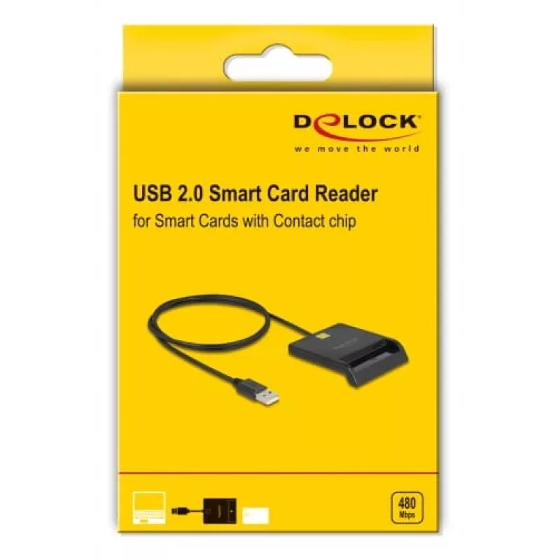 Smart Card Reader DeLOCK 91724 USB Typ-A Schwarz