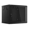 Wandmontierbarer Rack LANBERG 9U (600×450×507 mm) IP20, max. Belastung 60 kg, schwarz