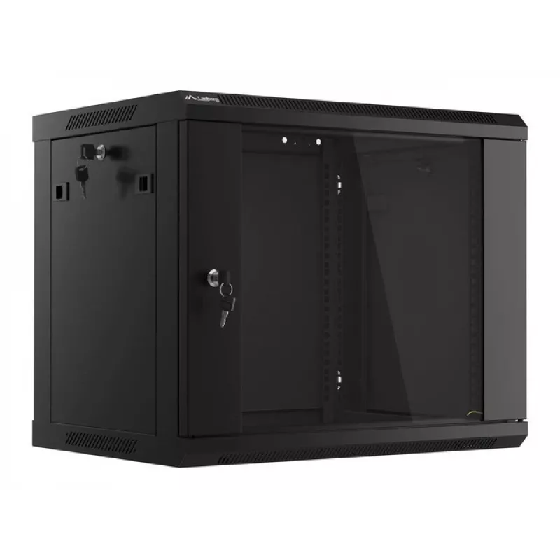 Wandmontierbarer Rack LANBERG 9U (600×450×507 mm) IP20, max. Belastung 60 kg, schwarz