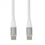 USB-C-auf-USB-C-Kabel IBOX IKUTC1W 1 m, USB 2.0, 3 A, weiß, Textilgeflecht