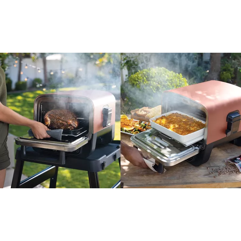 Ninja Woodfire OO101EU elektrischer Outdoor-Ofen, Pizzaofen und Smoker, 2.400 W