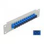 LWL-Patchpanel DeLOCK 10 Zoll 12 Port SC Simplex Blau 1HE Grau