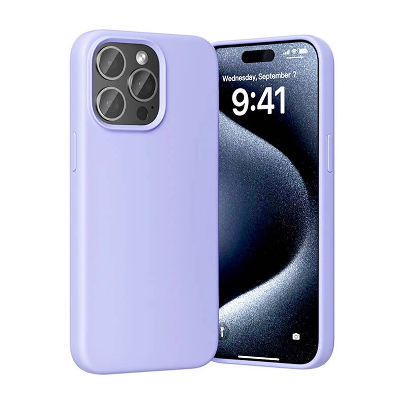 Handyhülle Vention Silicone Case KUFV0-40 für iPhone 15 Pro Max, Lila, Silikon Soft-Touch schlank Fit