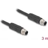 DeLOCK Sensor-/Aktorkabel 3 m RST M12 Schwarz 80516