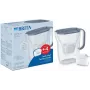BRITA Wasserfilterkanne Style Essential Graphit mit 4 MAXTRA Pro Filtern, 2,4 L Tank, 1,4 L gefiltert