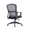 Up Up Darwin ergonomischer Bürostuhl Schwarz, Schwarzer Stoff + Graues Netz