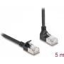 Netzwerkkabel DeLOCK RJ45 Cat.6A 5 m Schwarz 90° gewinkelt