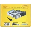 DeLOCK 5,25 Mobile Rack für 1 x 2,5 + 1 x 3,5 SATA HDD + 2 x USB3.0 Ports - mobiles Speicher-Rack - 6,4 cm, 8,9 cm (2.5, 8,90cm (3.5)) (47209)