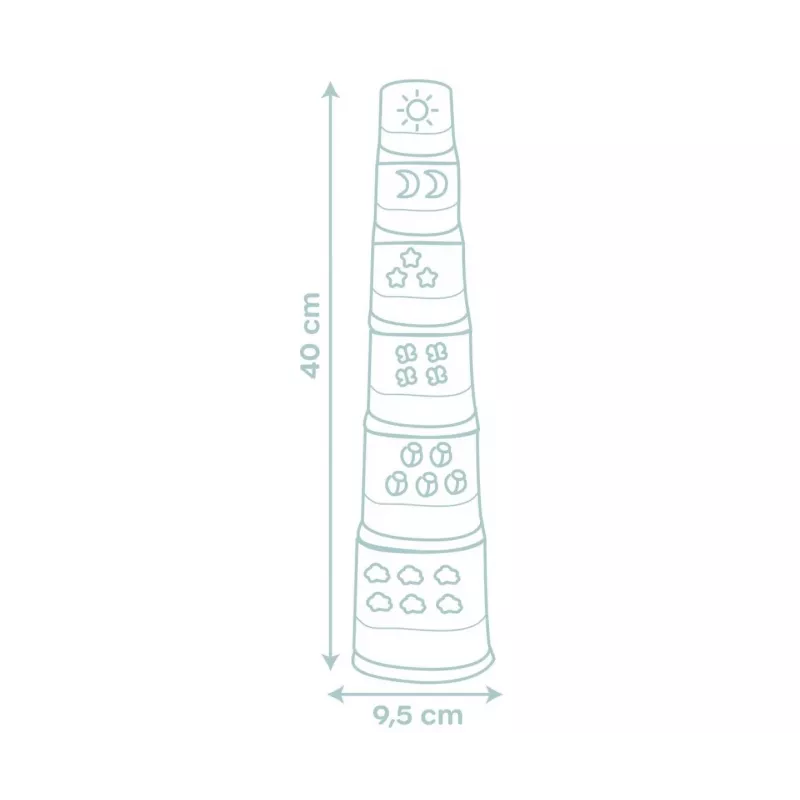 Little Smoby Magic Tower Wasserpyramide zum Stapeln
