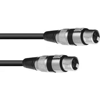 Audio-Adapterkabel Omnitronic 3022075C 1x 3-Pin-XLR-Buchse auf 1x 3-Pin-XLR-Stecker, 0,15 m