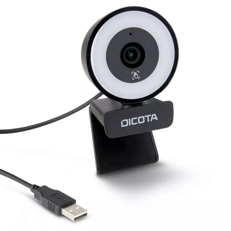 Webcam DICOTA D32066 5 MP 2592 x 1944 Pixel USB 2.0 Schwarz