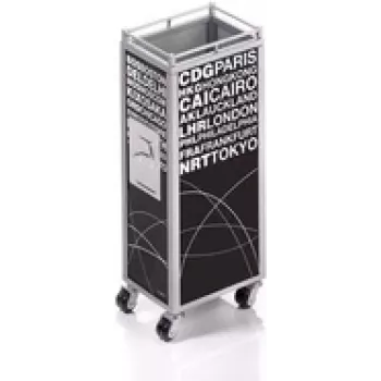 TROIKA MINI TROLLEY Stifthalter Metall Schwarz Weiß