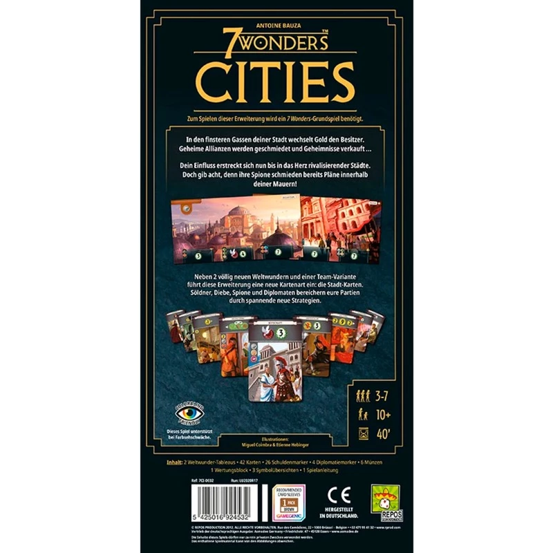 7 Wonders - Städte (neues Design), Brettspiel-Erweiterung