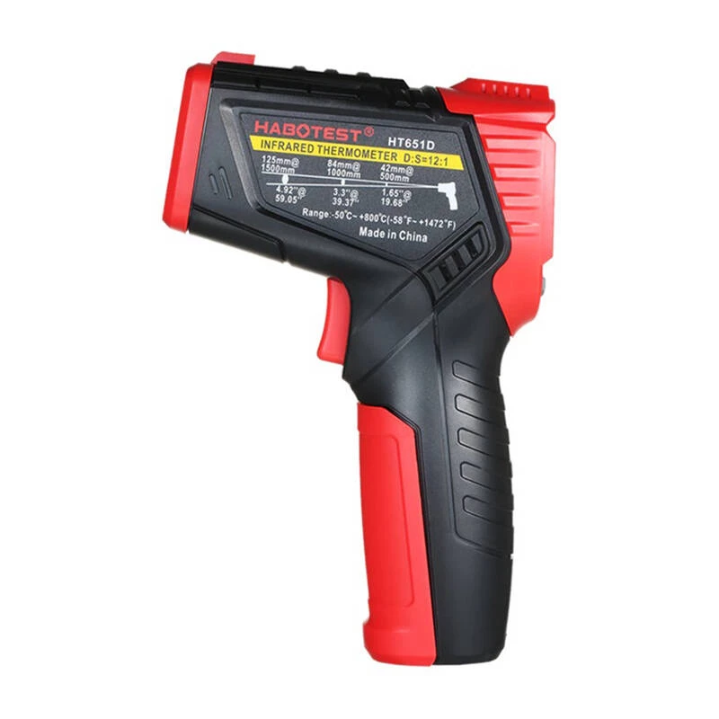 Digitales Laser-Pyrometer Habotest HT651D — kontaktloses Infrarot-Temperaturmessgerät