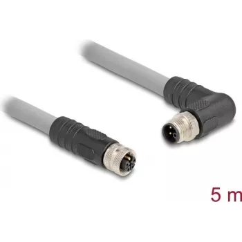 DeLOCK Sensor-/Aktorkabel 80552 5 m RST M12 Grau