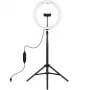 LED-Ringleuchte 30 cm mit Stativ bis 1,65 m und Handyhalter, USB