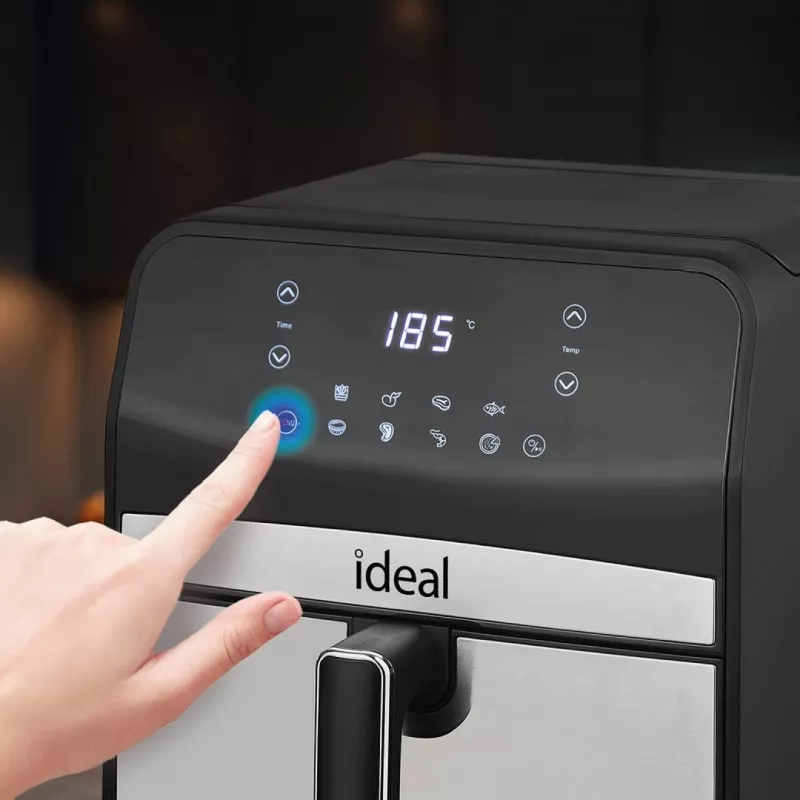 Heißluftfritteuse Eldom IK1501 — 6,5 l, 1800 W, Touch-LED, einstellbarer Thermostat, herausnehmbare spülmaschinenfeste Schüssel