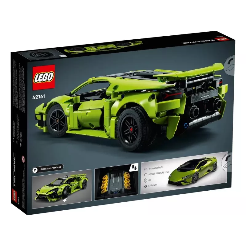 LEGO Technic Konstruktionsmodell-Bausatz Lamborghini Huracán Tecnica im Maßstab 1:10, 806 Teile, Alter 9+