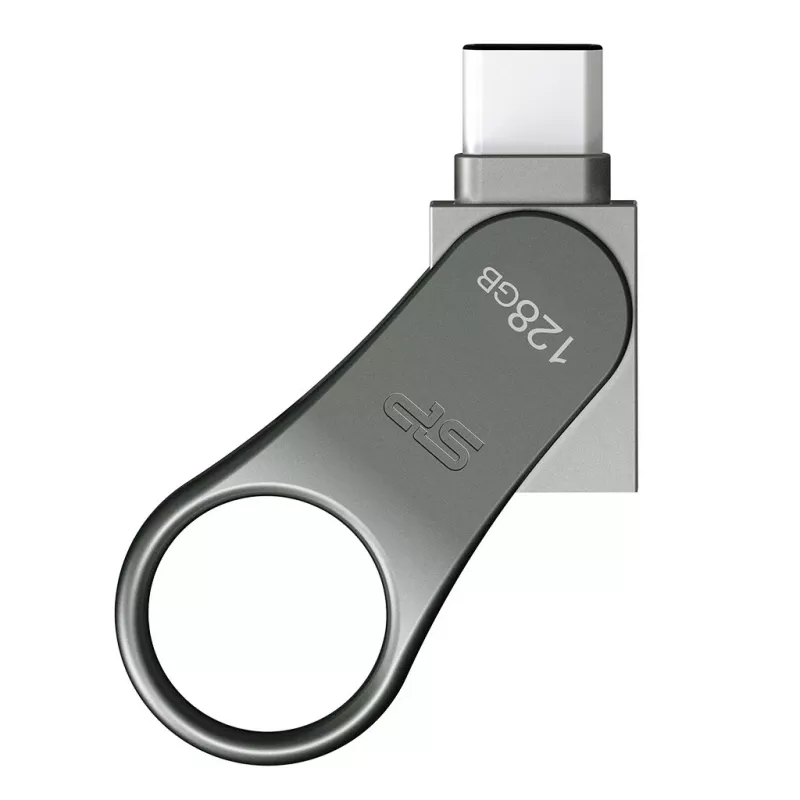 USB-Stick Silicon Power C80 128GB USB 3.2 Gen 1 (Typ-A / Typ-C) Titan