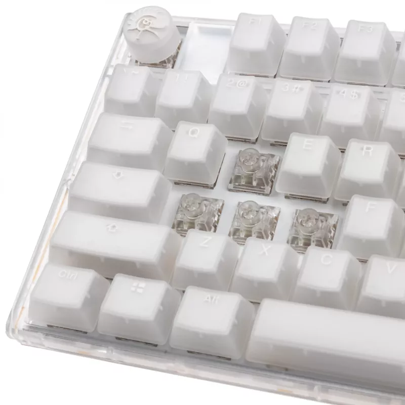 Ducky One 3 Aura White TKL Gaming Tastatur RGB LED - Kailh Jellyfish Y US - Weiße Gaming-Tastatur im TKL-Formfaktor - US-Tastenlayout - Hot-Swap-fähig