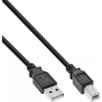 USB 2.0 Kabel A auf B InLine B-34502X, 1,8 m, schwarz