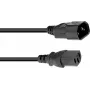 Stromverlängerungskabel Omnitronic 30235107, 3 x 0,75 mm², 1,5 m, schwarz