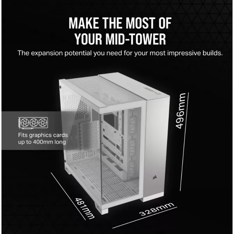 Corsair CC-9011285-WW Computergehäuse Midi-Tower Grau, Weiß