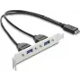 DELOCK USB Typ-E Key A ST auf 2× USB-A 5Gbit/s-Adapter mit Slotblende (Modell 67345)