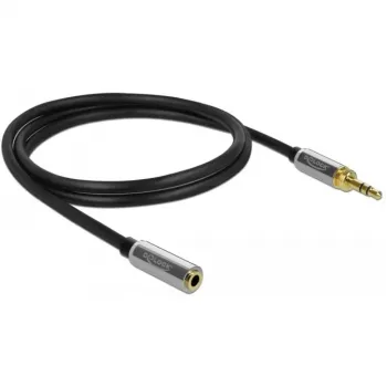 Audiokabel 3,5 mm DeLOCK 85780 1 m Schwarz Grau