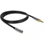 Audiokabel 3,5 mm DeLOCK 85780 1 m Schwarz Grau