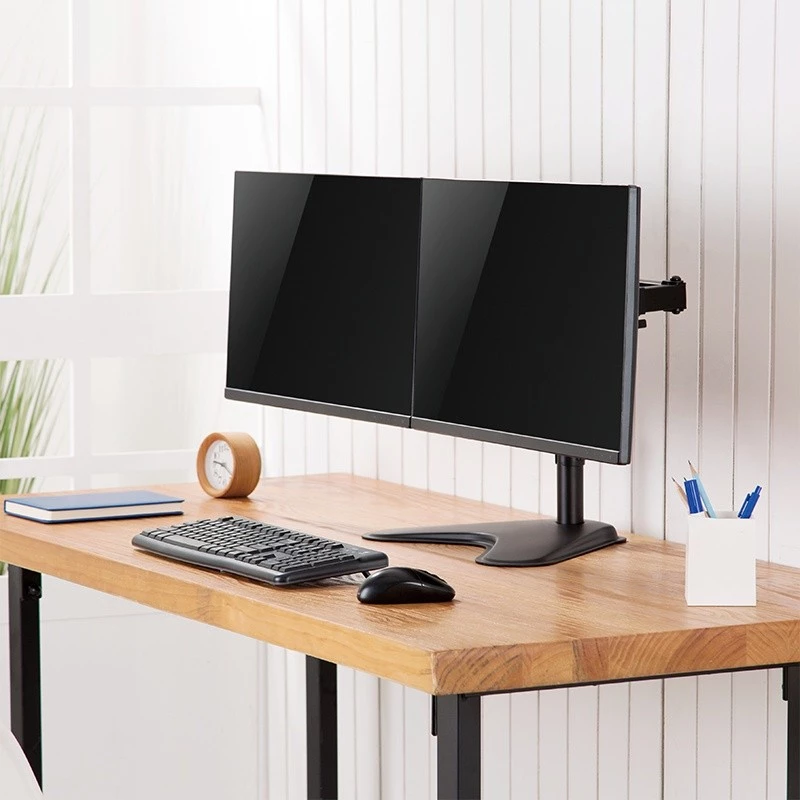 Monitorhalterung LOGILINK BP0099 für 2 Bildschirme, bis zu 81,3 cm (32 Zoll), VESA 75x75–100x100, max. 8 kg, schwarz