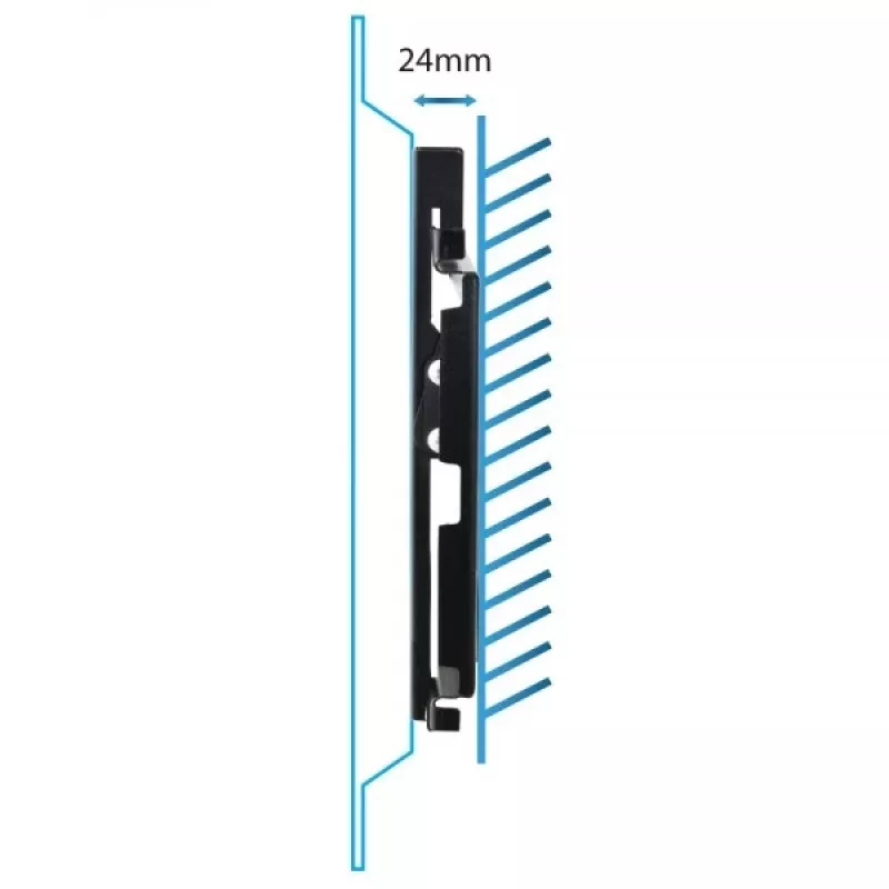 Wall TV mount ESPERANZA ERW010 for 14 inch–50 inch (35.6–127 cm), tilt 15°, VESA 75x75–200x200, max load 25 kg, Schwarz