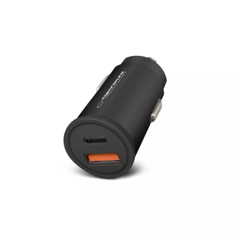 Auto-USB-Ladegerät ESPERANZA EZC111K, 20W (USB-C PD 20W + USB-A QC3.0), 12–24V Eingang, schwarz