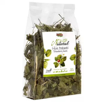 Heu-Leckerli Alegia Erdbeerblätter für Nagetiere und Kaninchen, 90 g Packung, glutenfreier fester Beutel