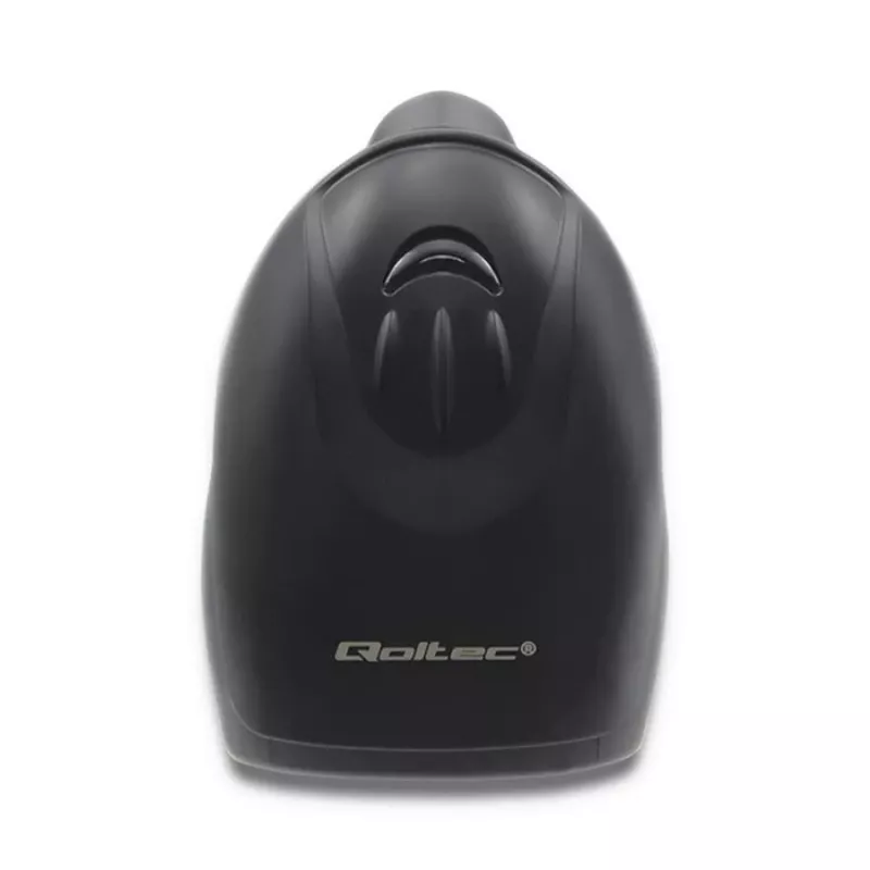 Hand-Barcodeleser QOLTEC 50868 — 1D/2D-Laserscanner, USB kabelgebunden & kabellos, Arbeitsabstand 600 mm, schwarz